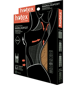 Hotex майка-корсет корректирующая бежевая